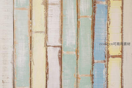彩色剥落油漆木板，清新马卡龙色调