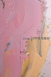 粉色与金色交融的细腻油画肌理