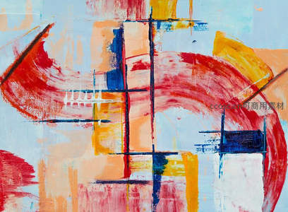 色彩碰撞的抽象艺术画布