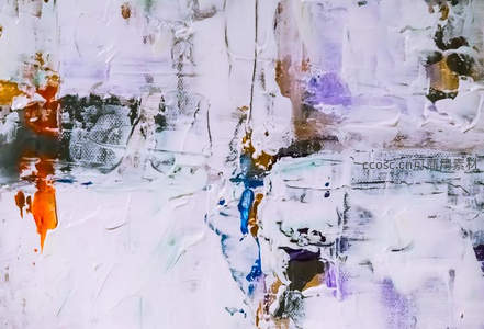 白色为主调的细腻抽象纹理画