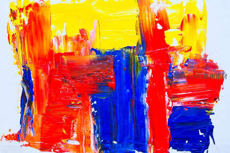 红黄蓝三原色构成的抽象几何