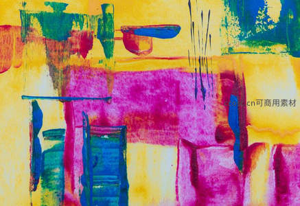 水彩渲染的梦幻抽象空间