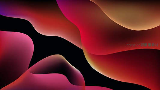 流动的红紫渐变抽象波浪