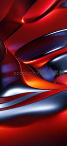 炽热金属光泽抽象曲线