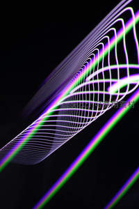 霓虹光轨交织的科技感线条艺术