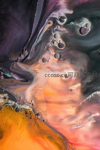 梦幻紫霞与暖阳交织的流体画