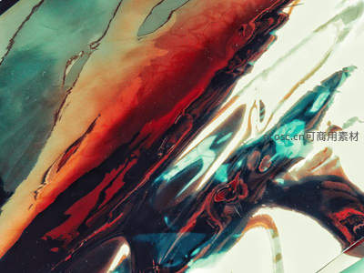 烈焰与冰川交融的抽象色彩风暴