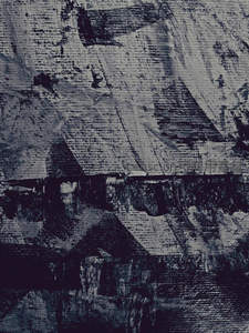 灰黑笔触肌理画布