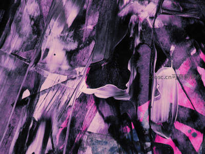 紫黑交织的抽象艺术笔触
