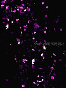 深空飘洒的紫色几何碎屑