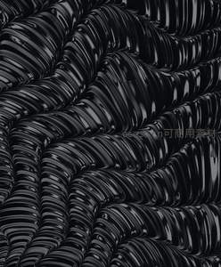 黑色波浪纹理的抽象艺术