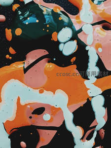 抽象色彩流动艺术特写