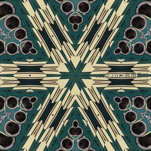 对称几何图案的机械美学