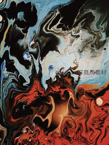 烈焰与深空的抽象交响