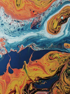 流体艺术抽象漩涡色彩斑斓