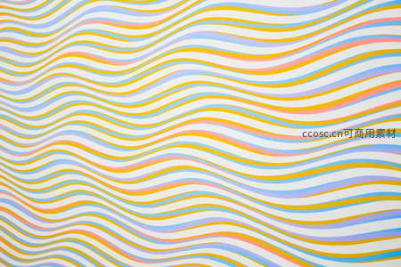 柔美波浪线条渐变彩虹背景