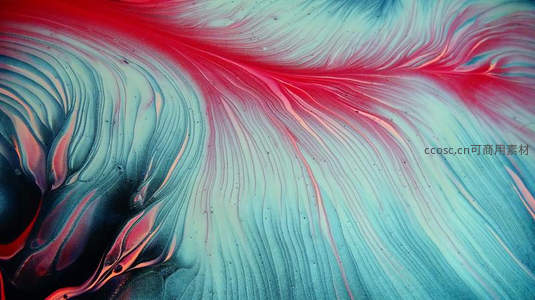 红蓝丝羽流体艺术特写