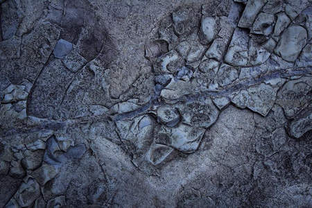 岩石裂纹的自然肌理特写