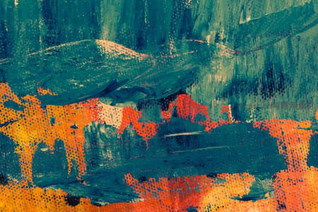 浓烈色彩碰撞的抽象风景