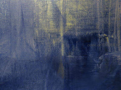 深蓝画布上的光影与肌理