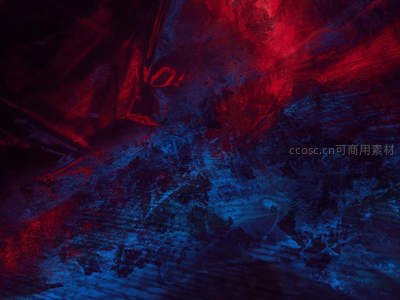 红蓝碰撞暗夜抽象情绪表达