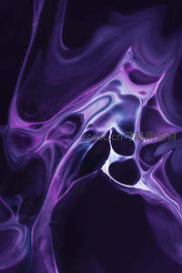 紫焰流动，梦幻光影交织的抽象艺术