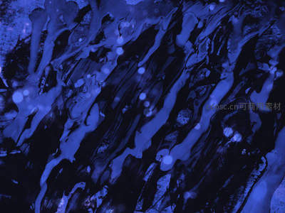 深蓝流动光影的抽象艺术纹理