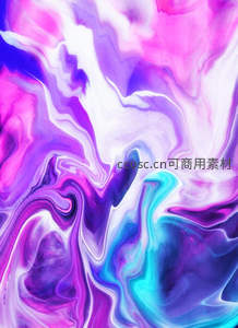 梦幻紫蓝流体艺术，色彩交融如星云