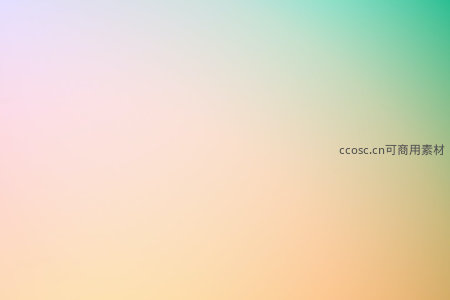 清新薄荷橙黄渐变色块