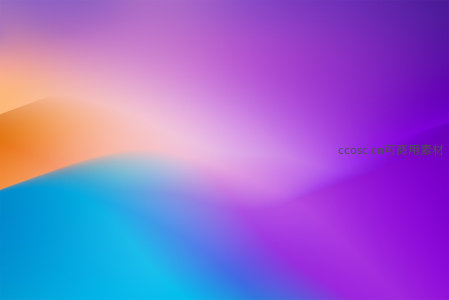 紫蓝橙三色波浪抽象背景