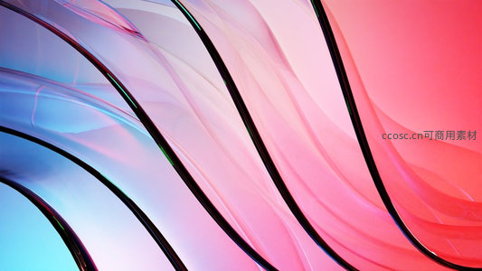 流线型彩色波浪光影设计