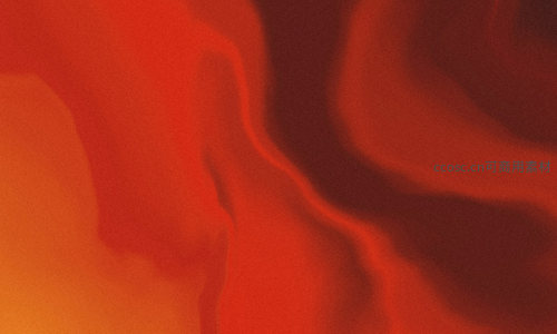 炽热橙红熔岩流动抽象画面