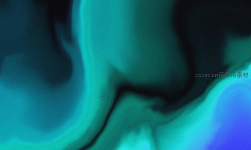 青绿深蓝抽象水墨晕染效果