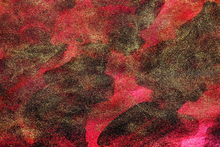 暗夜中的瑰丽：红金斑驳纹理图