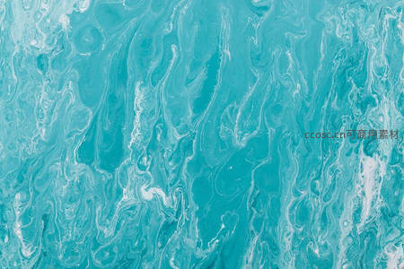 青绿色液体漩涡流动的艺术纹理