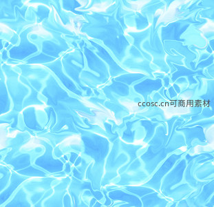 清澈泳池水面，阳光折射出梦幻光斑