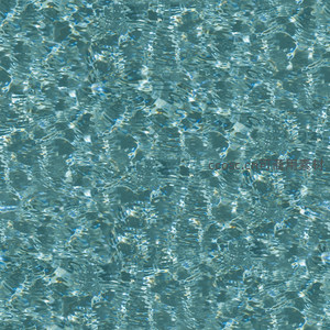 清澈碧蓝水面波光粼粼如镜