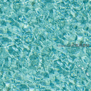 清澈碧水表面光影斑驳的梦幻水波纹