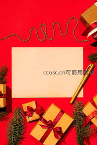 圣诞主题桌面布置与礼物包装