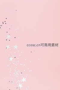 粉色背景上的星星闪光洒落