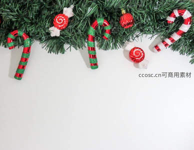 绿枝红糖拐杖糖节日边框