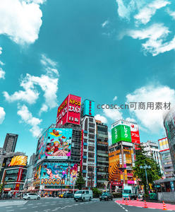 涩谷街头霓虹广告牌