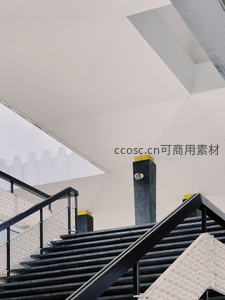 现代几何美学，黑白楼梯与穹顶