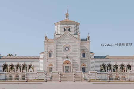 意大利热那亚圣母升天圣殿庄严正立面全景