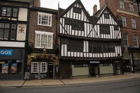 约克肉铺街传统木桁架建筑群，黑白相间风格独具英伦风情