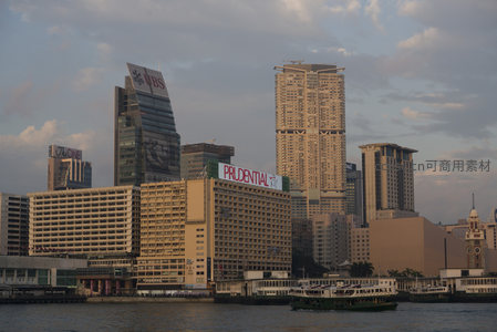 维港对岸中环商业区全景含WBS与保诚大厦地标