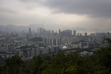 雾中漫步：山脊观景台远眺香港天际线全景