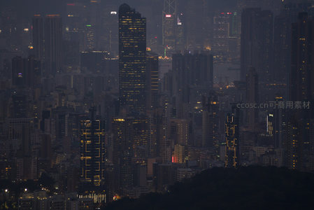 深水埗夜色中的垂直森林，霓虹与窗灯交织，山脚都市肌理清晰可见