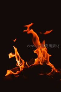 暗夜中跳跃的孤焰残影，如凤凰展翅般灵动飘逸