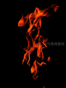 焰之舞：单束火焰在暗空中舒展身姿，如凤凰涅槃般灵动飞扬